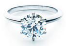 Verlovingsring: briljant geslepen diamant in een Tiffany zetting